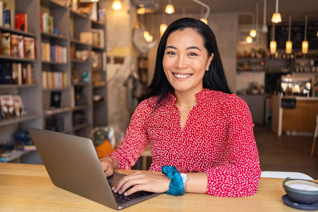 woman helping digitally transform her organization