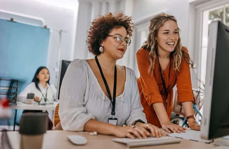 women using computer