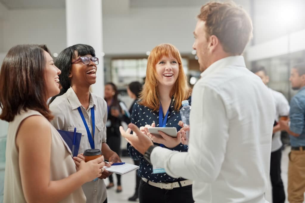 association members networking in-person