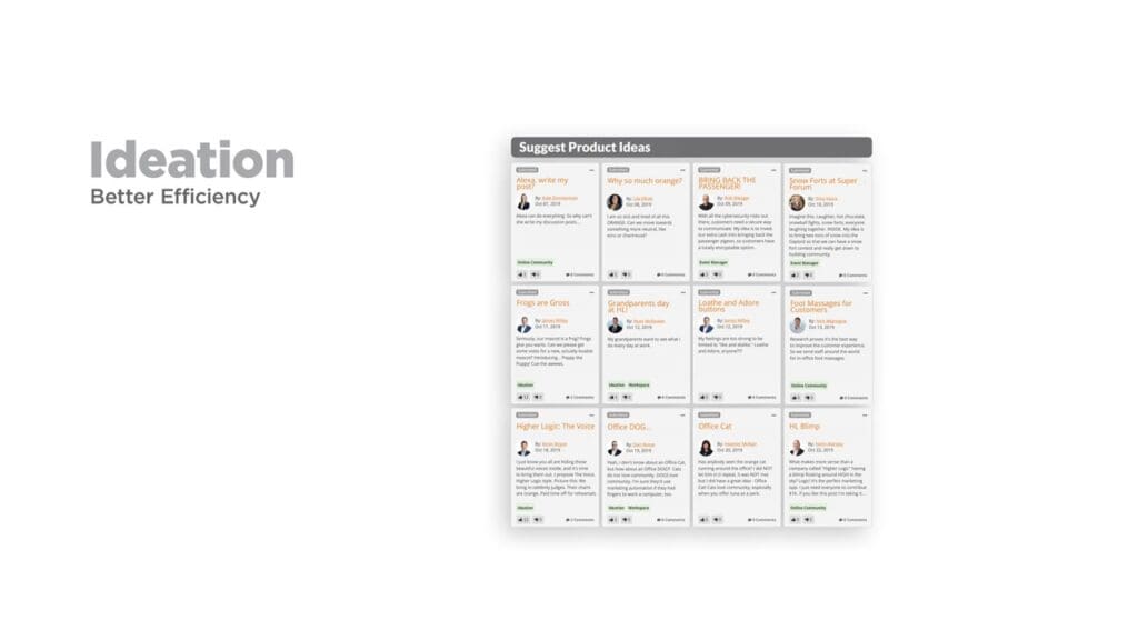 Product Ideation Higher Logic Community