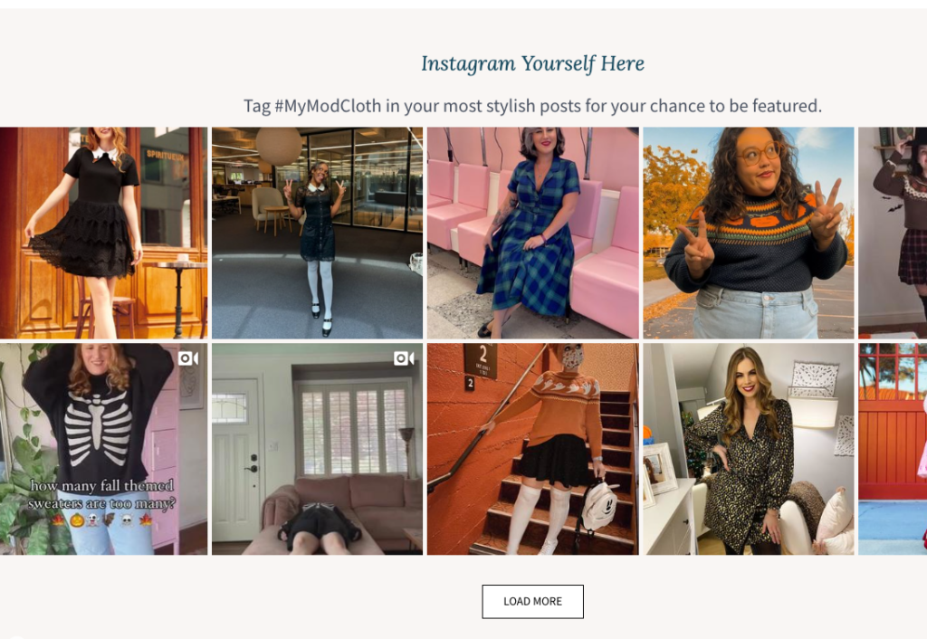 Authentic Brand Example: Modcloth shares real customers