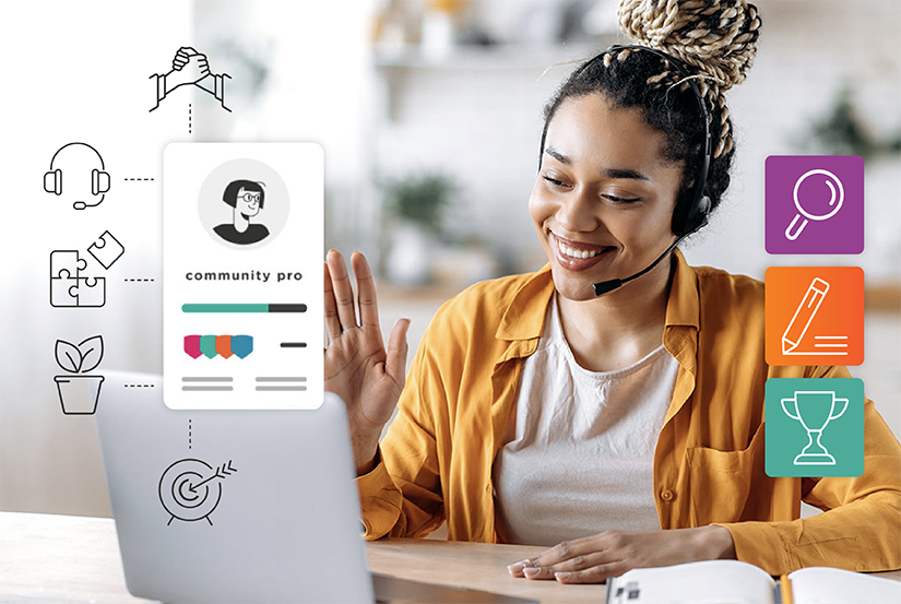 Woman working on computer