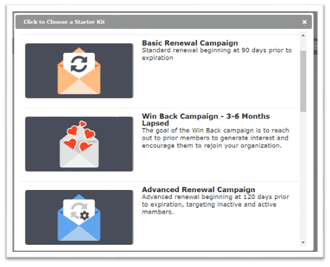 starter kits for association email campaigns